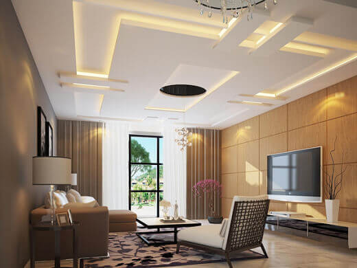 Đèn led hắt trần thạch cao cho không gian thêm hiện đại, sang trọng
