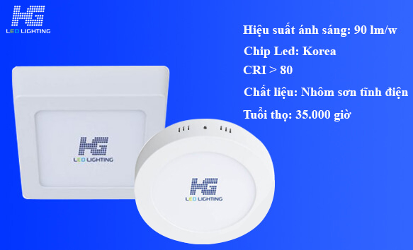 Đèn Led ốp nổi tròn / vuông HG