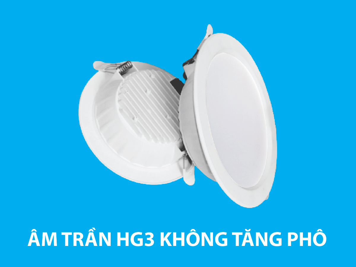 Đèn led âm trần không tăng phô