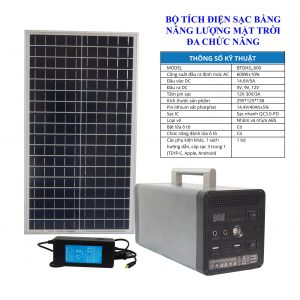 Bình lưu trữ điện năng lượng mặt trời 600w