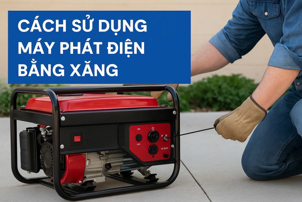 cach su dung may phat dien bang xang