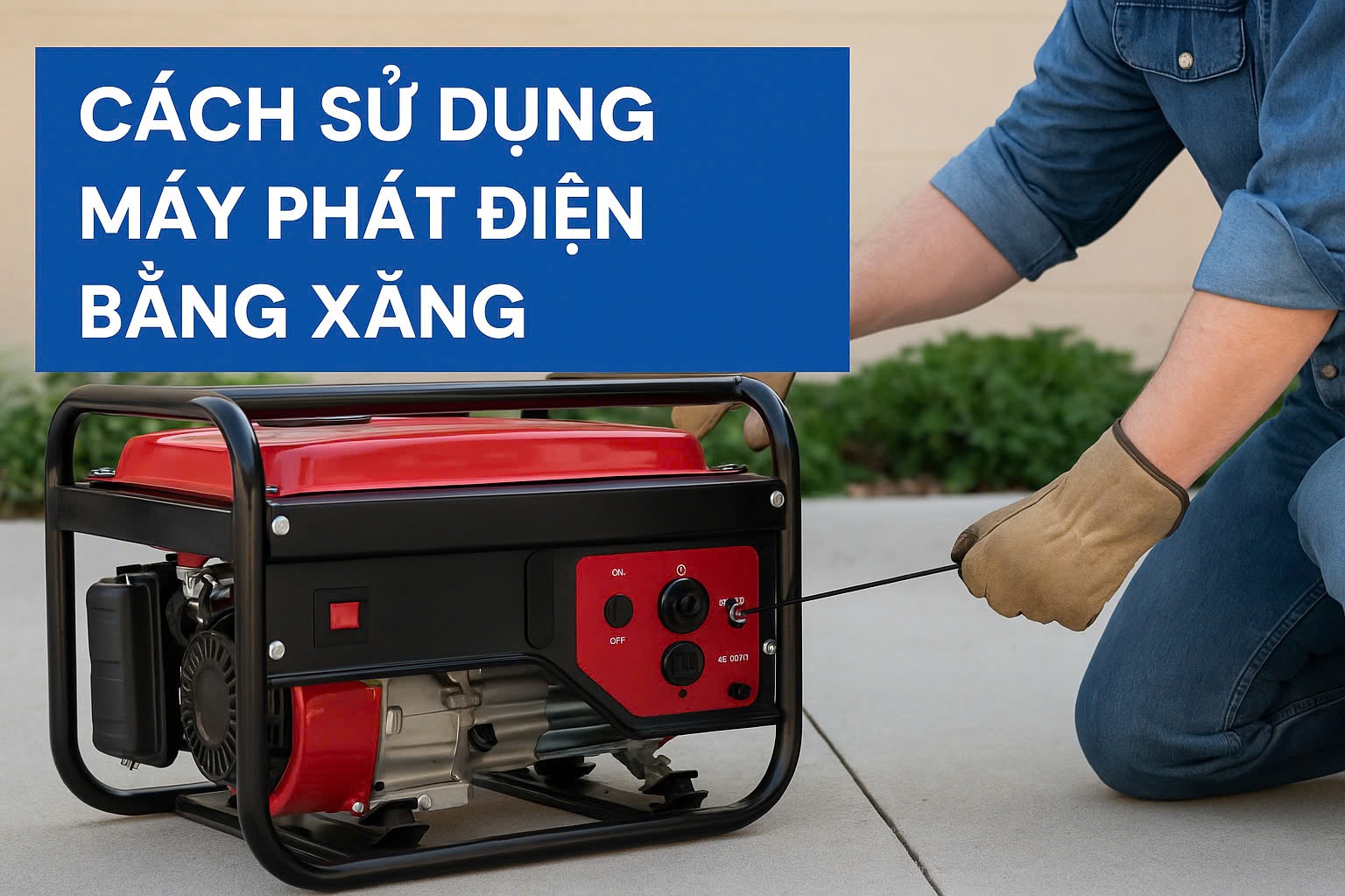 cach su dung may phat dien bang xang
